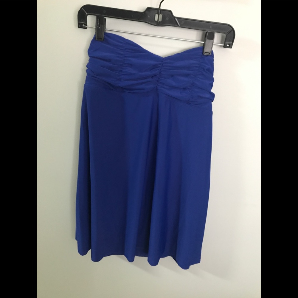 New Eco strapless bandeau shirt blue swim coverup - Picture 3 of 6